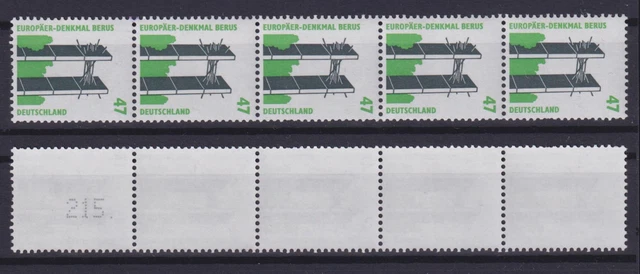 Bund 1932 RM 5er Streifen mit ungerader neuer Nummer SWK 47 Pf postfrisch