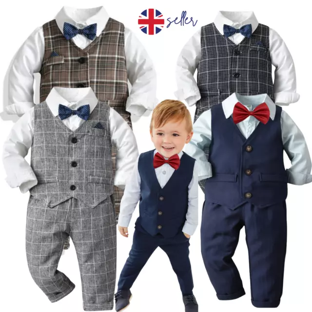 Childrens Waistcoat SUIT for BOYS 3 piece,4 piece SUIT Various Designs