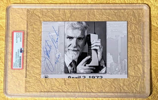 Martin Cooper PSA/DNA Autograph Signed Photo Invented the Cellular Phone