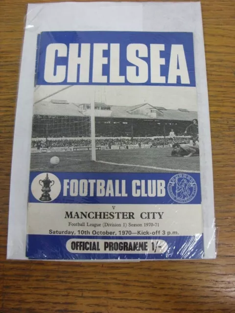10/10/1970 Chelsea v Manchester City  . UK ORDERS ALL INCLUDE FREE ROYAL MAIL PO