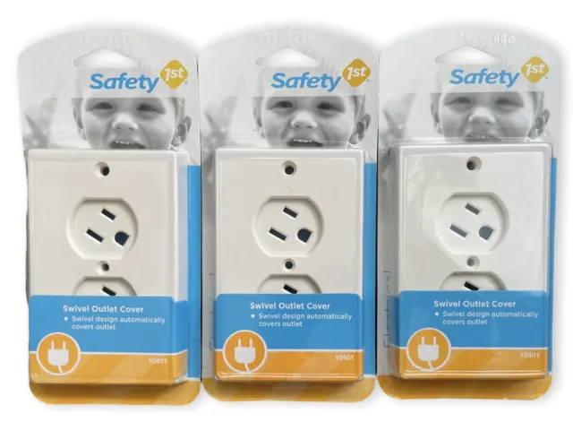 (3) Safety 1st Swivel Outlet Cover Infant Baby Child Protection Device NEW