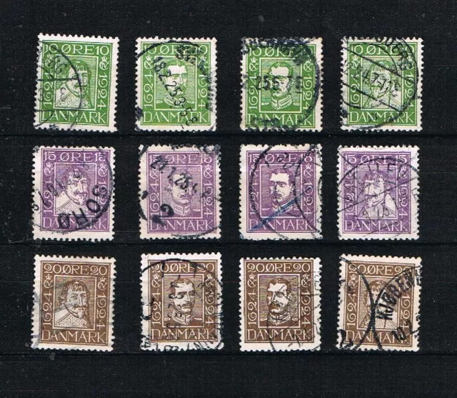 Danemark 1924 Satz 131/42 Danische Post gebraucht