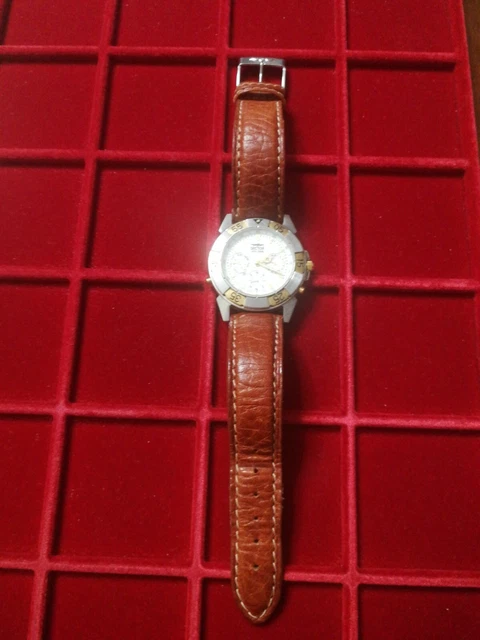 OROLOGIO DA POLSO Sector In Acciaio Con Cinturino In Pelle EUR 70,00