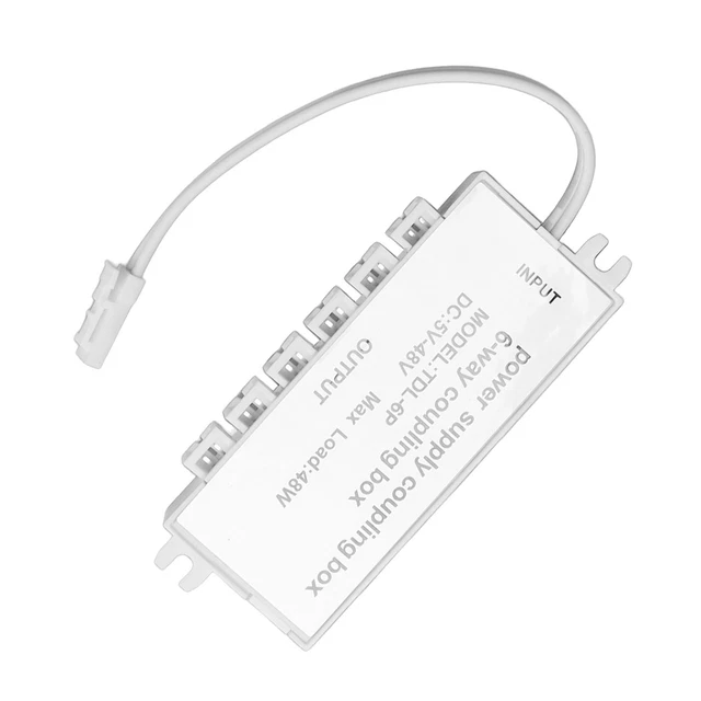 POWER SUPPLY JUNCTION Box 6 Way Electrical Power Cord Connection Box DC ...