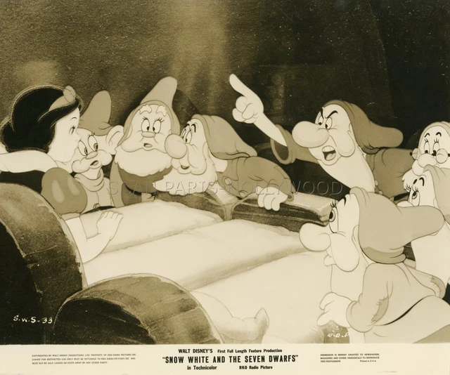 WALT DISNEY SNOW White And The Seven Dwarf 1937 Rare Vintage Photo ...