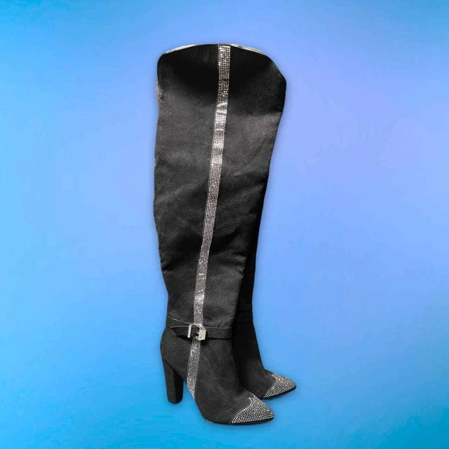 Shoedazzle black online thigh high boots