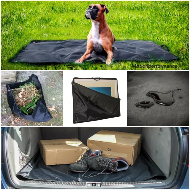 MultiPurpose Black Waterproof Car Boot Liner Mat, Outdoor Ground Mat & Carry Bag