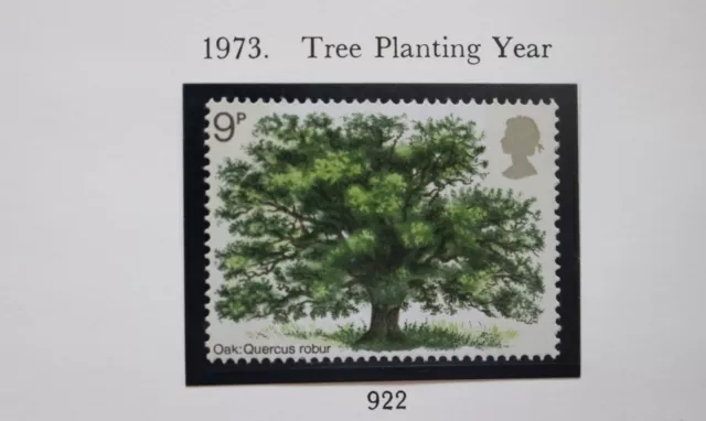 GB Stamps 1973 Tree Planting Year SG 922 MNH
