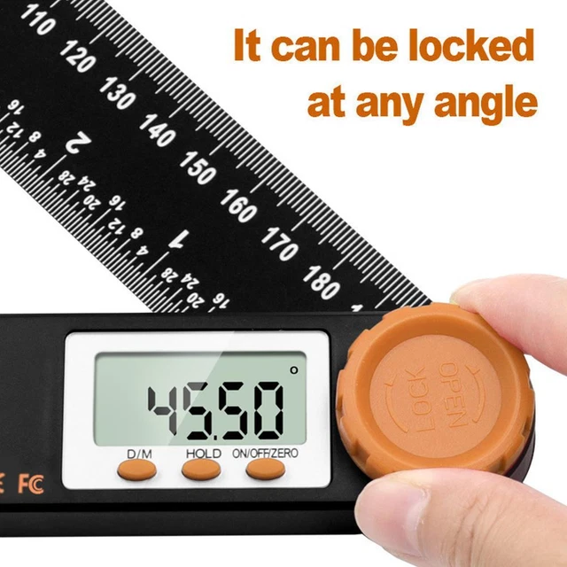 Digital Angle Finder Protractor 4 In 1 Angle Finder Tool Woodworking Ruler P3U2