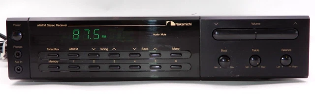 Vintage Black Nakamichi R-1 Am/Fm Receiver, Tested, Working ~ No Remote