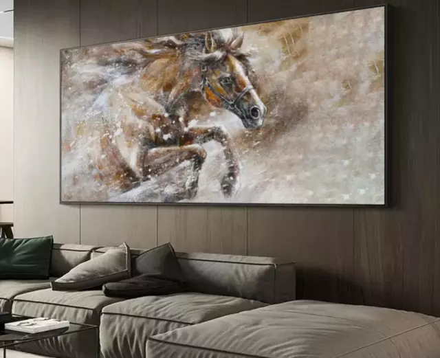 48"Large Home wall Decor Modern 100%Handpainted oil painting on canvas-the Horse