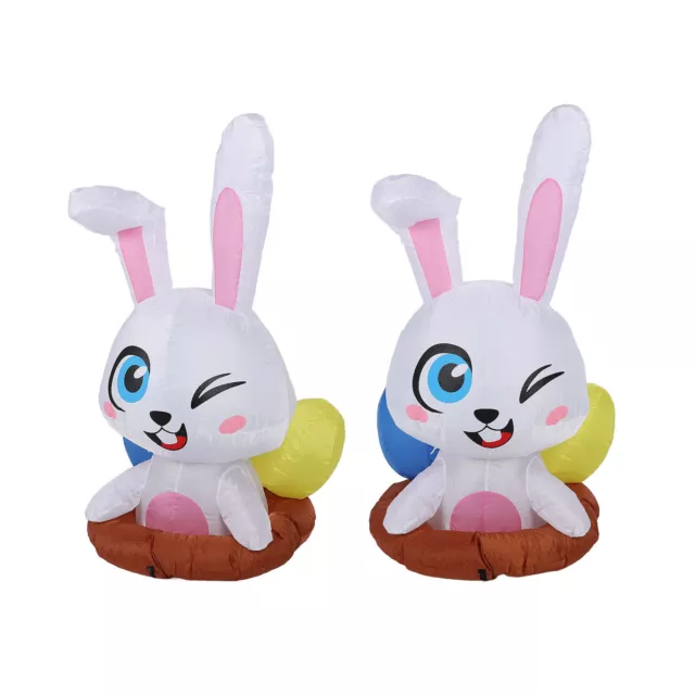 Inflatable Bunny Polyester Cute Inflatable Rabbit Easter Decoration Fo 7879 SD