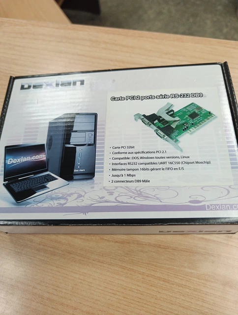 1X(CARTE D'EXTENSION PCIE à 8 Ports RS232 Carte SéRie PCI-E DB9 à 8 Ports C7736 EUR 57,59