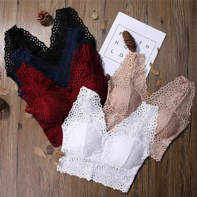Women Floral Lace Bra Sets Sexy See Through Thin Underwear Lingerie and  Panties