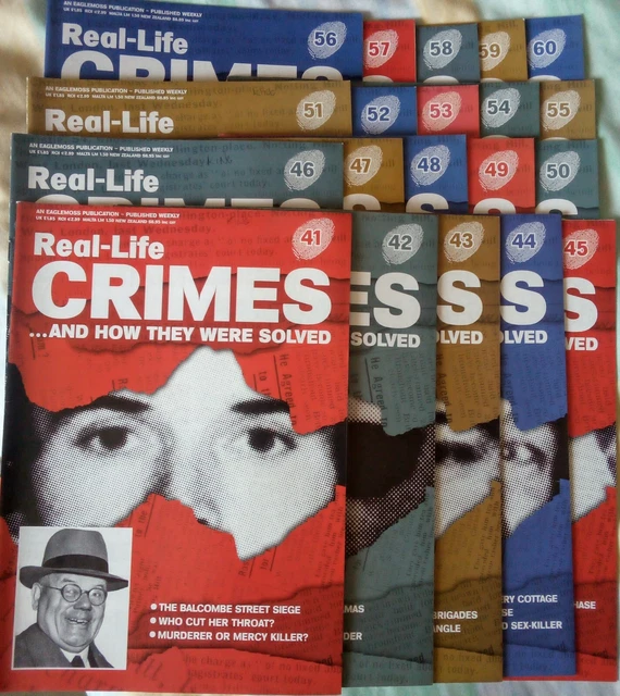 REAL LIFE CRIMES and how they were solved 41 to 60 magazine killer true