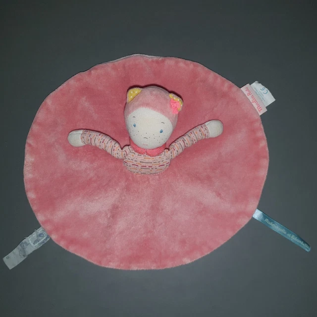 Doudou Plat Fille Poupée Rond Rose Moulin Roty Mademoiselle Et Ribambelle Neuf