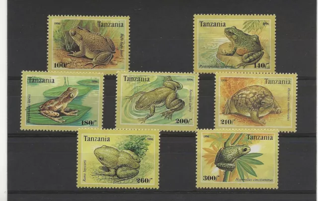 Thematic Stamps  TANZANIA 19945 Frogs    set of 6   MNH