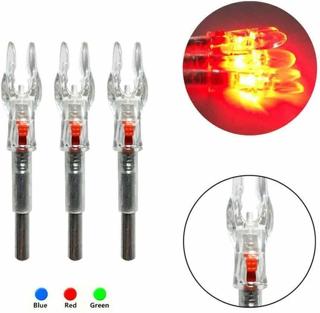 6pcs Arrow Nocks Set Archery Equipment Automatically Light Up LED Light