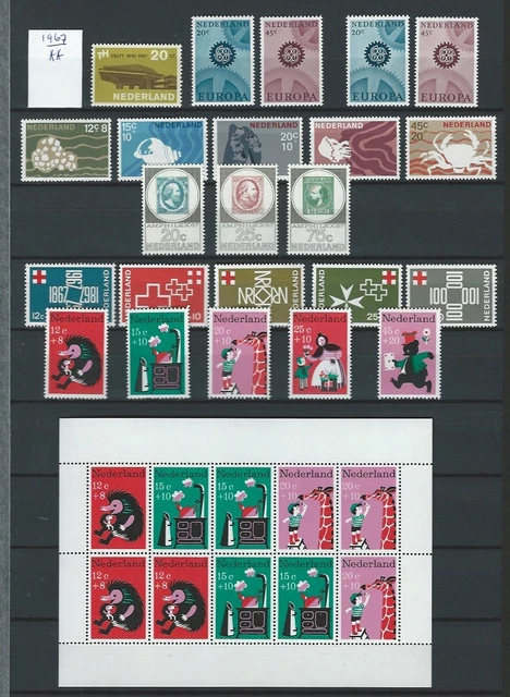 Niederlande Jahrgang 1967 Postfrisch nach NVPH Komplett jaargang