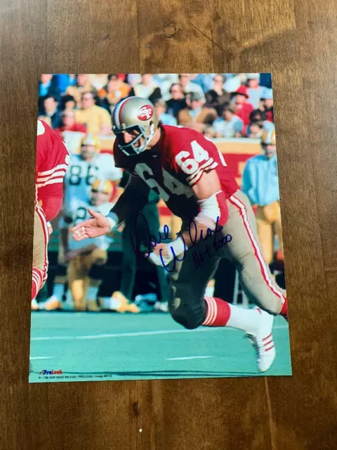 DAVE WILCOX-SAN FRANCISCO 49ERS-Autographed/Signed 8x10 Photo -HOF