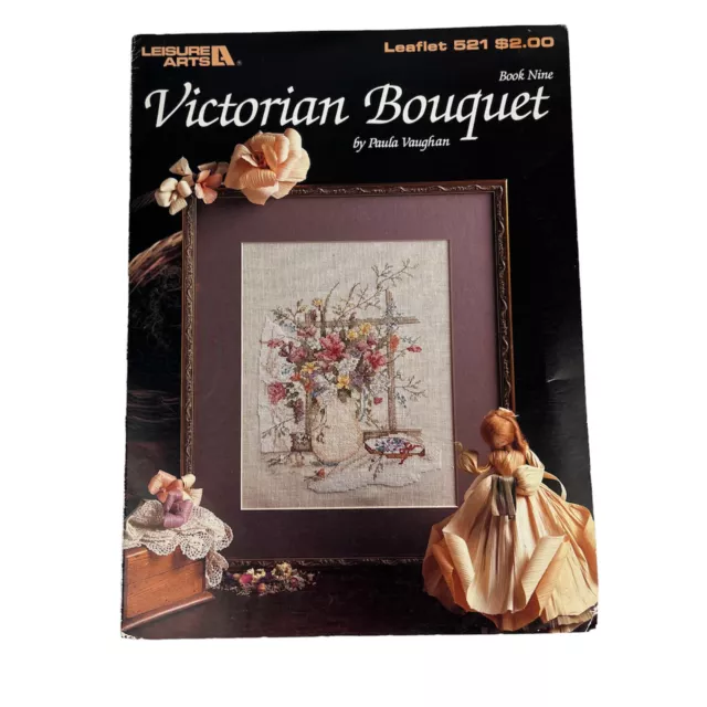 Victorian Bouquet Paula Vaughan Counted Cross Stitch Patterns #521 Flowers 1987