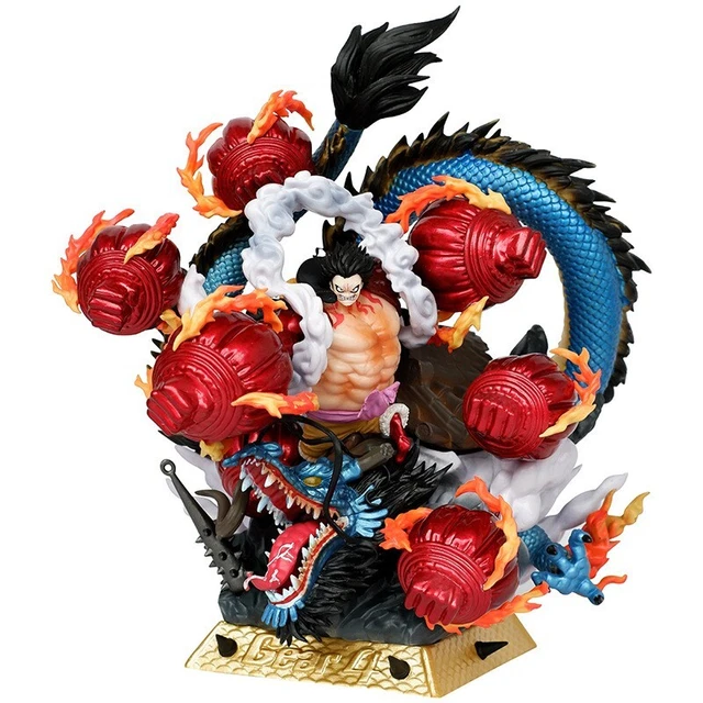 ONE PIECE FIGURE Luffy Gear 4th VS Kaido Dragon Statue Boxed Toy PVC