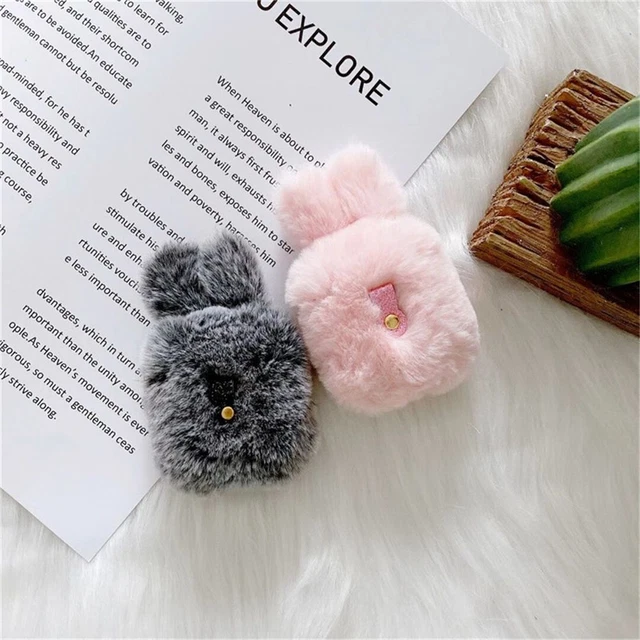 Peluche Oreille de lapin Couvercle de boîte Protecteur For AirPods 1/2 Pro