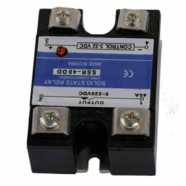 Solid State Relay DC3-32V 5-220V Solid SSR-40DD Relay State 40A Single Phase R N