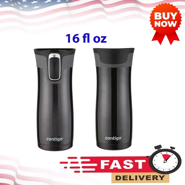 Contigo West Loop Stainless Steel Travel Mug with AUTOSEAL Lid Black, 16 Fl Oz.
