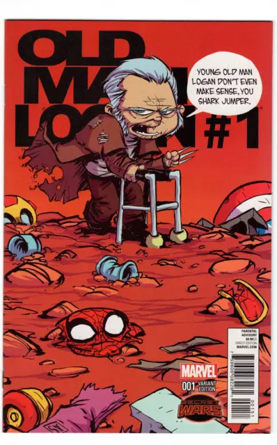 Old Man Logan #1 Skottie Young Variant Wolverine Marvel Comics 2017 Xmen