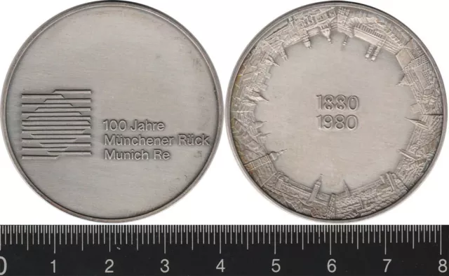Germany: 1980 Munich Re 100 Anniversary 30g 999 Silver Medal