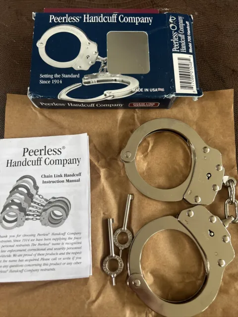 Peerless Model 700 Standard Nickel Handcuff New In Box