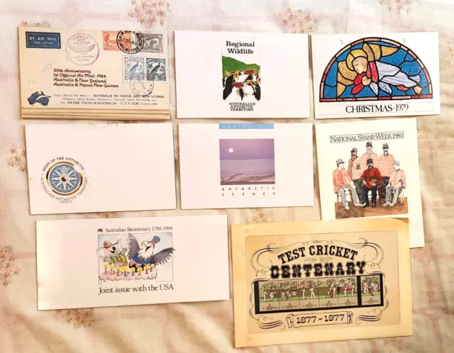 8 Australian Stamps Presentation Packs MUH PO PACKS *LOT* Australia Post