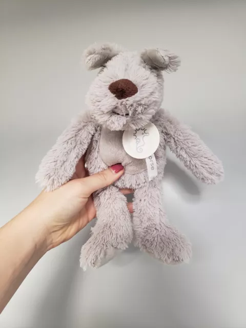 Happy Horse Grey Dog Comforter Baby Soft Toy Blankie Doudou Bnwt