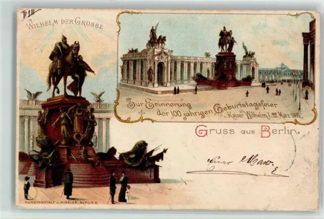 13256767 - 1000 Berlin Mitte Denkmal Kaiser-Wilhelm I. Privatganzsache 1897