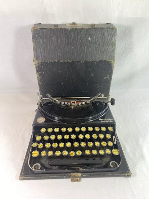 Machine à écrire Remington Portable Modèle 2 De 1920 Excellent état + Ruban Neuf