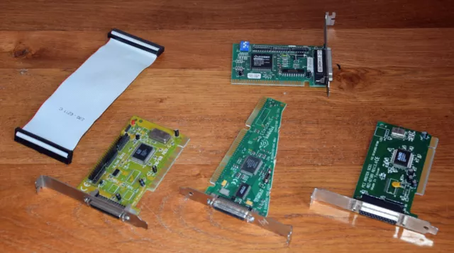 Lot de 4 cartes vintages PCI et ISA 8/16 bits