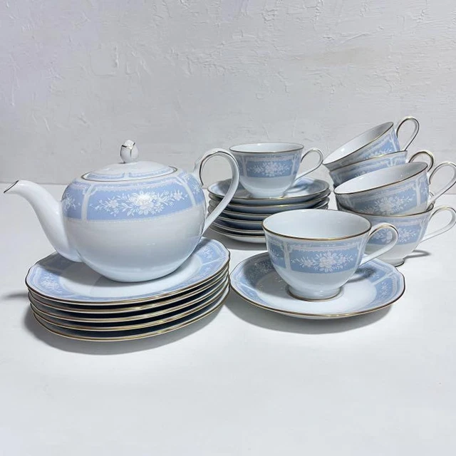 Noritake Cup Saucer Teapot Plate Set