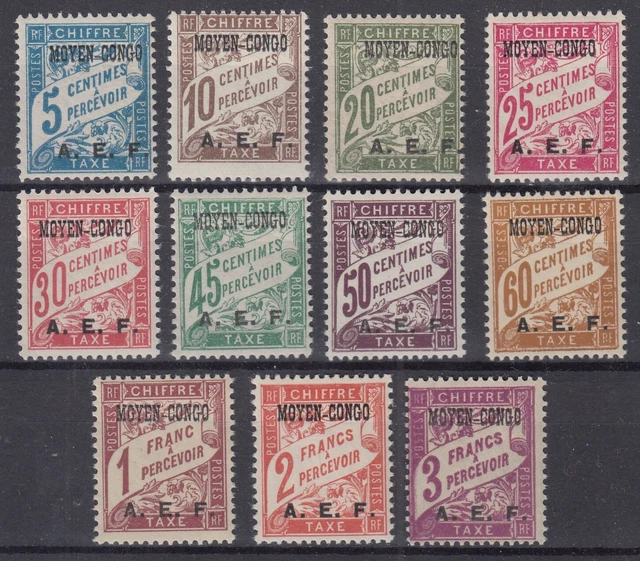 Congo Francais : Taxe Serie N° 1/11 Neufs ** Gomme Sans Charniere
