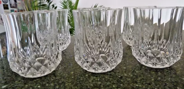 Set Of 6 Cristal D'arques Whiskey Glasses / Tumblers