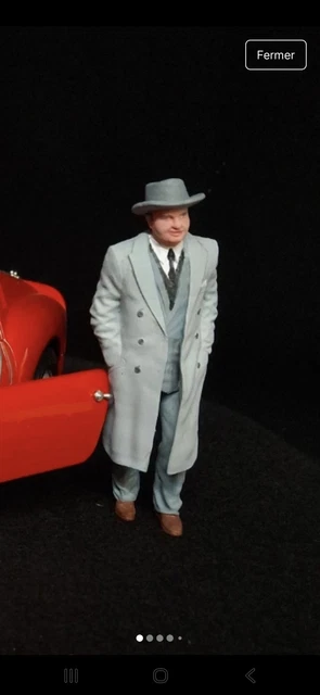 Figurine 1/18 Enzo Ferrari - Résine à Peindre, Par Mattel Hot Wheels