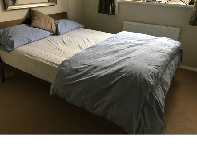 HABITAT TATSUMA SOLID Wooden King Size Bed Frame Walnut Stain £299.00