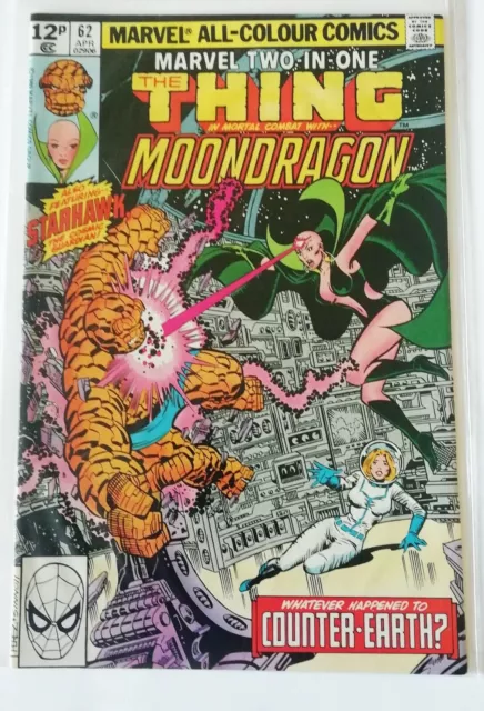 Marvel Two In One # 62 (The Thing & Moondragon, High Grade, Apr 1980) Near Mint