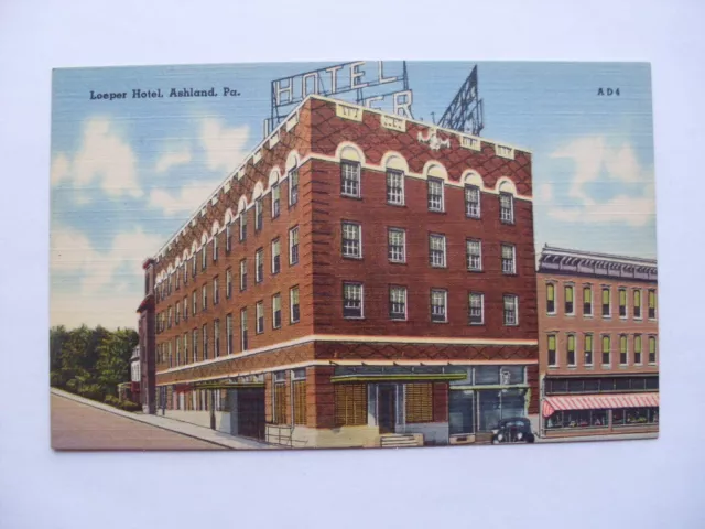 Linen LOEPER HOTEL Ashland Pennsylvania PA unused Postcard : clearance y5768@