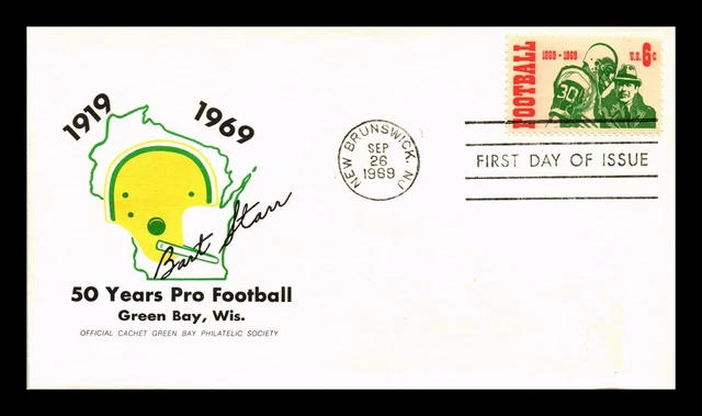 Us Cover Football Centennial Fdc Green Bay Wisconsin 50 Years Pro Football
