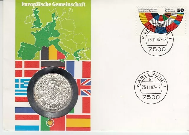 Numisbrief Germany 10 DM Silver European Team 1987