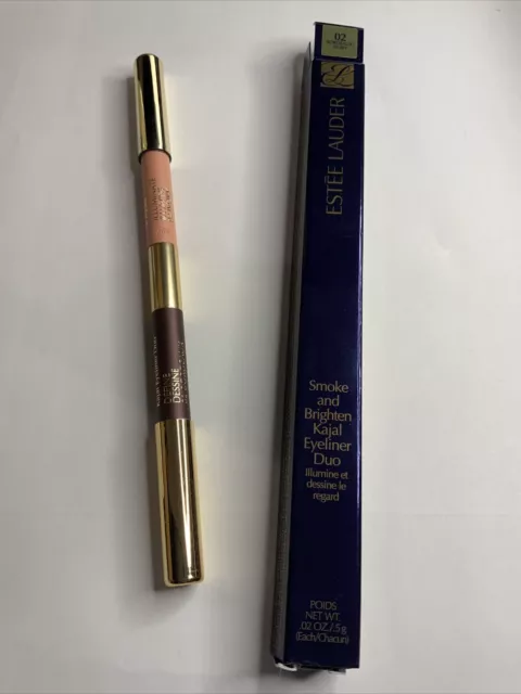 ESTEE LAUDER Rauch und Aufhellen Kajal Eyeliner Duo Bordeaux/Elfenbein - Neu