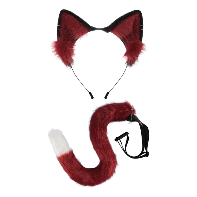 Coiffe De Chat D'oreille De Cosplay Avec Le Costume De Pince à Cheveux