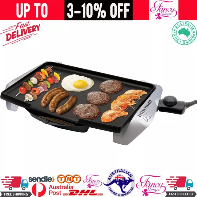 George Foreman Electric BBQ Grill Plate Barbecue Griddle Hotplate Indoor Outdoor