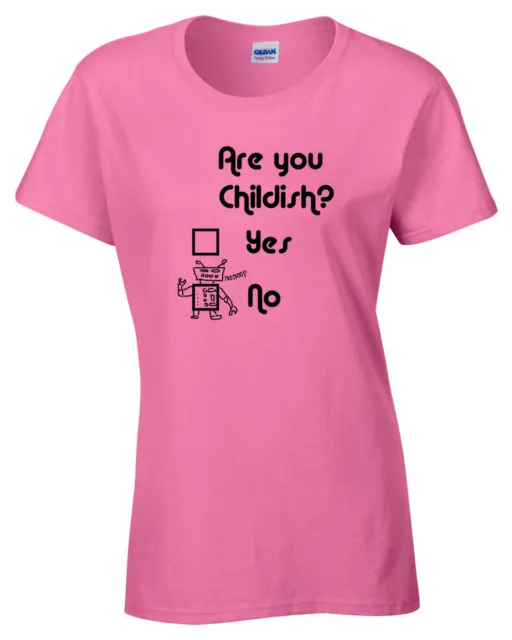 Are You Childish Donna Divertenti T-Shirt S-5XL Idea Regalo Scherzo Gadget